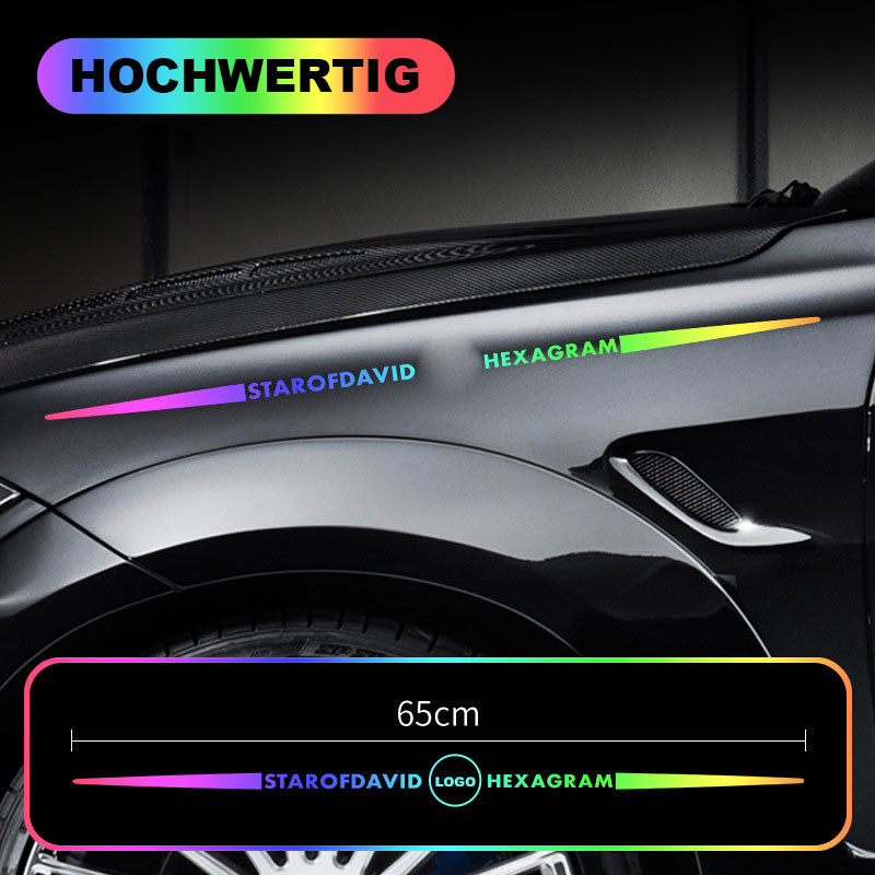 Högt reflekterande bilklistermärke för motorhuven