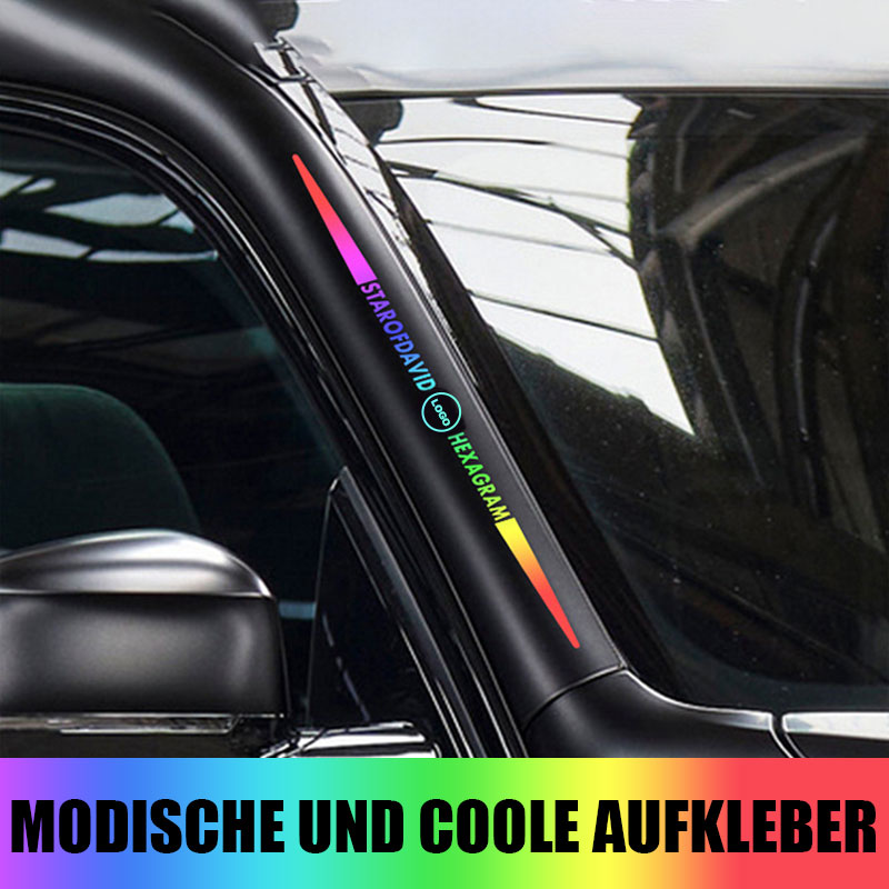 Högt reflekterande bilklistermärke för motorhuven