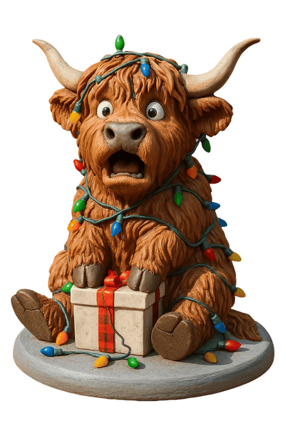 🐮Highland Ko Adventskalender 2025🎄 - 3D handgjord Highland Ko Docka (24 bitar)