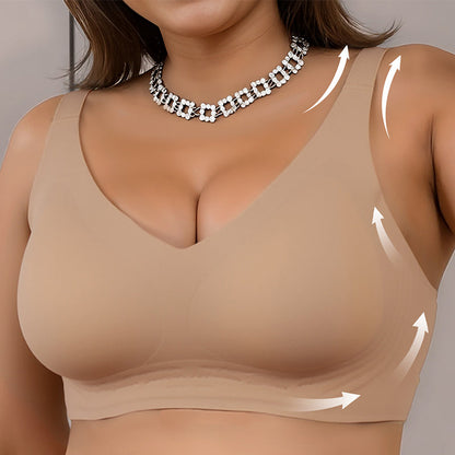 💕Försäljning före jul: Köp 1 få 1 gratis🌸Trådlös sömlös BH i stor storlek| Push-up-BH utan bygel👍Inga hängande bröst längre