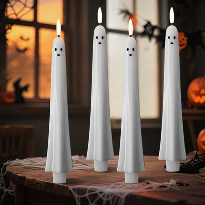 🎃👻 Fjärrstyrt spökljus med 3D-flammande veke 👻🎃