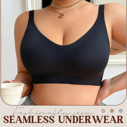 💕Försäljning före jul: Köp 1 få 1 gratis🌸Trådlös sömlös BH i stor storlek| Push-up-BH utan bygel👍Inga hängande bröst längre