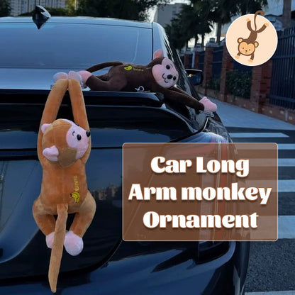 🐒 Kreativ bilhängare med långarmad apa – rolig och iögonfallande