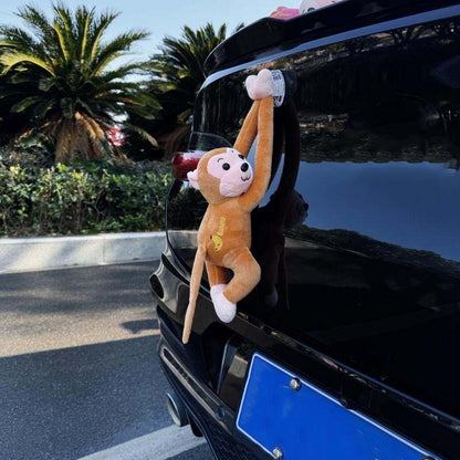 🐒 Kreativ bilhängare med långarmad apa – rolig och iögonfallande