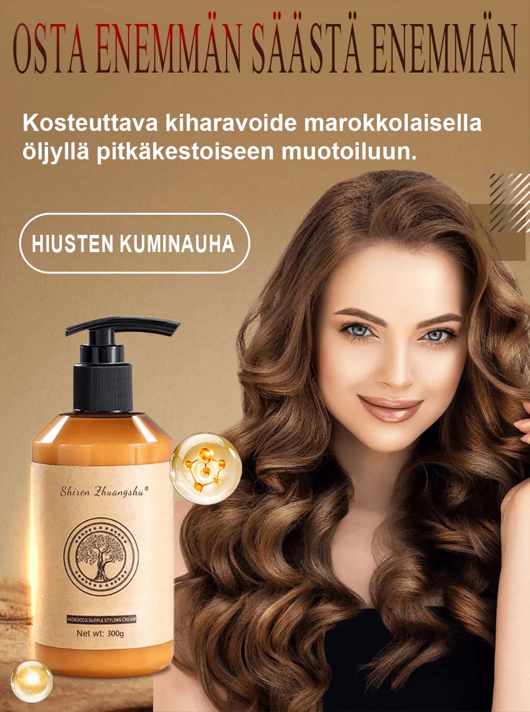 🔥2025 Varm försäljning🔥Långvarig stylingvolym återfuktande elasticitetshöjande kräm för lockigt hå