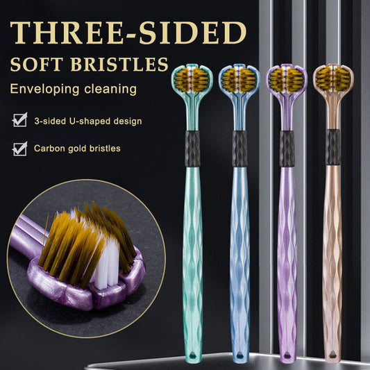 🦷 Tresidig tandborste med mjuka bors