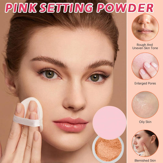 ⌛Halva priset under begränsad tid✨🌸Rosa fixeringspulve