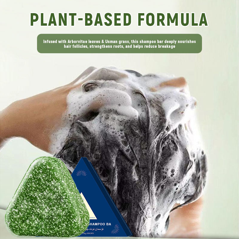 🌿 Usman Arborvitae Leaf Shampoo Bar – Naturlig örtbaserad hårvår