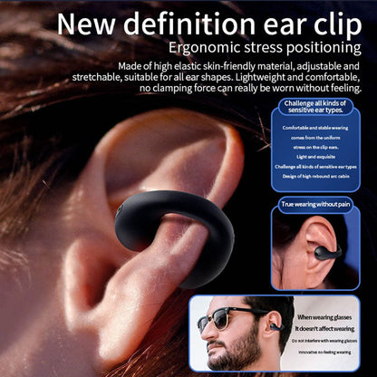 💫Bluetooth-headset med öronklämma för sport med benlednin🎧