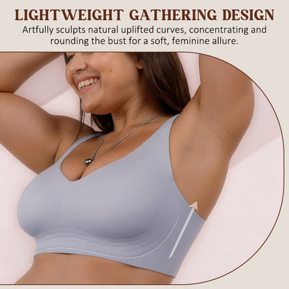 💕Försäljning före jul: Köp 1 få 1 gratis🌸Trådlös sömlös BH i stor storlek| Push-up-BH utan bygel👍Inga hängande bröst längre