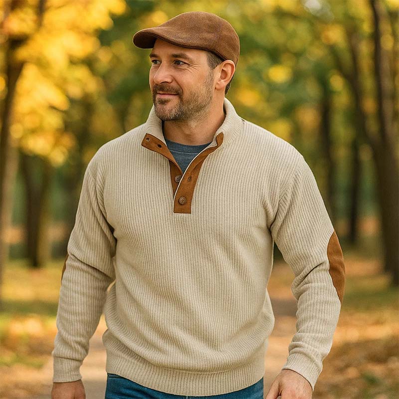 👔Herrmanchestertröja med ståkrage✈️Köp 2 och få fri frakt