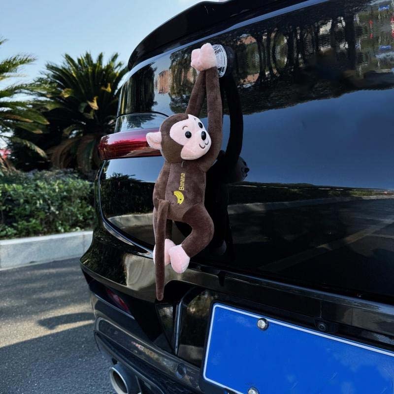 🐒 Kreativ bilhängare med långarmad apa – rolig och iögonfallande