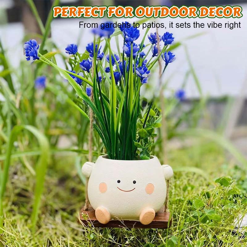 🌼 Bedårande design · Full av helande vibbar🍊Söt svängbar blomkruka för suckulente