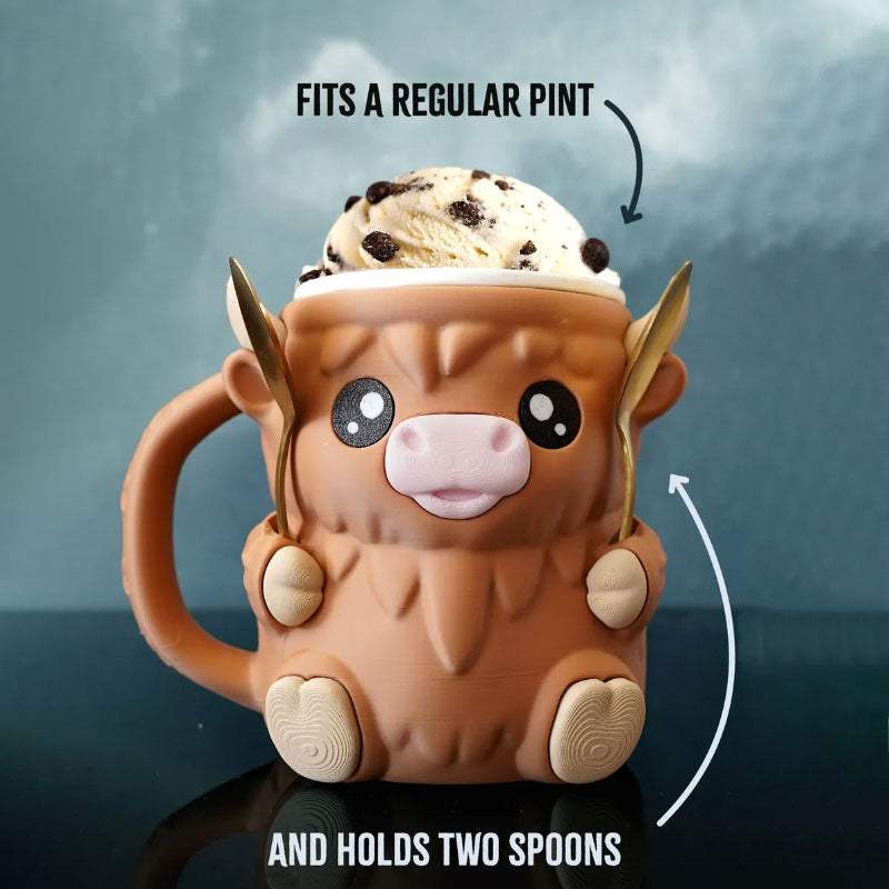 🐮Ferdinand Highland Cow Ice Cream Pint Holder