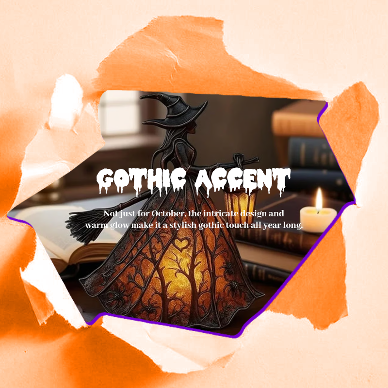 🕯 Gotisk glöd för spökliga nätter🌙Halloween Häxlampa