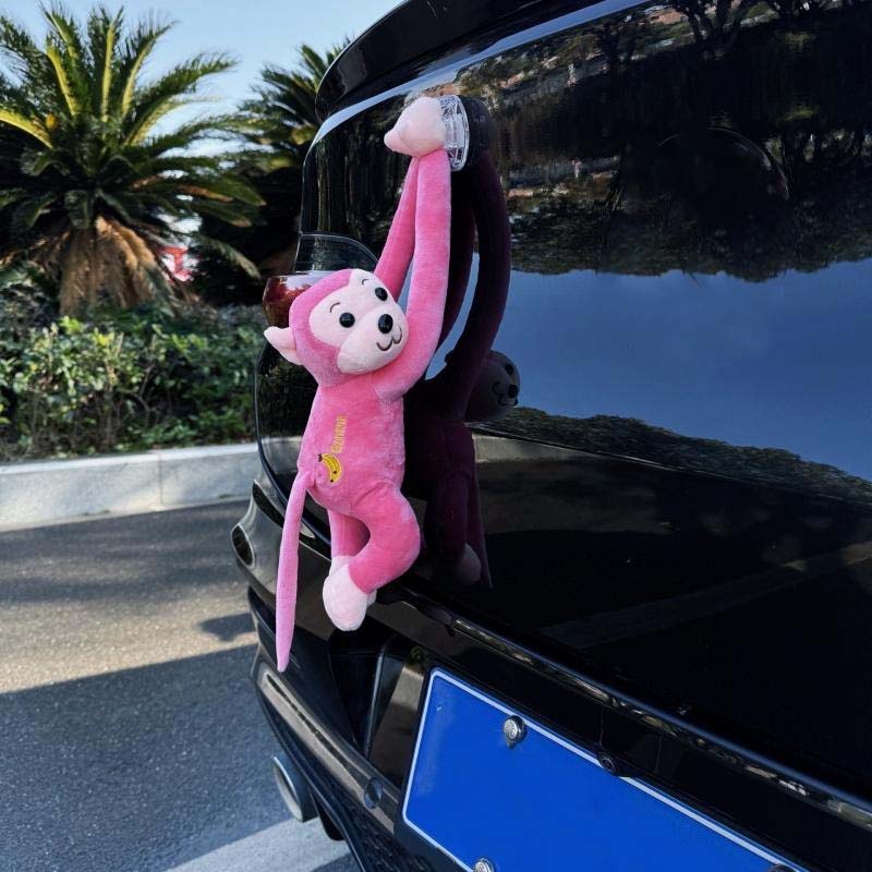 🐒 Kreativ bilhängare med långarmad apa – rolig och iögonfallande