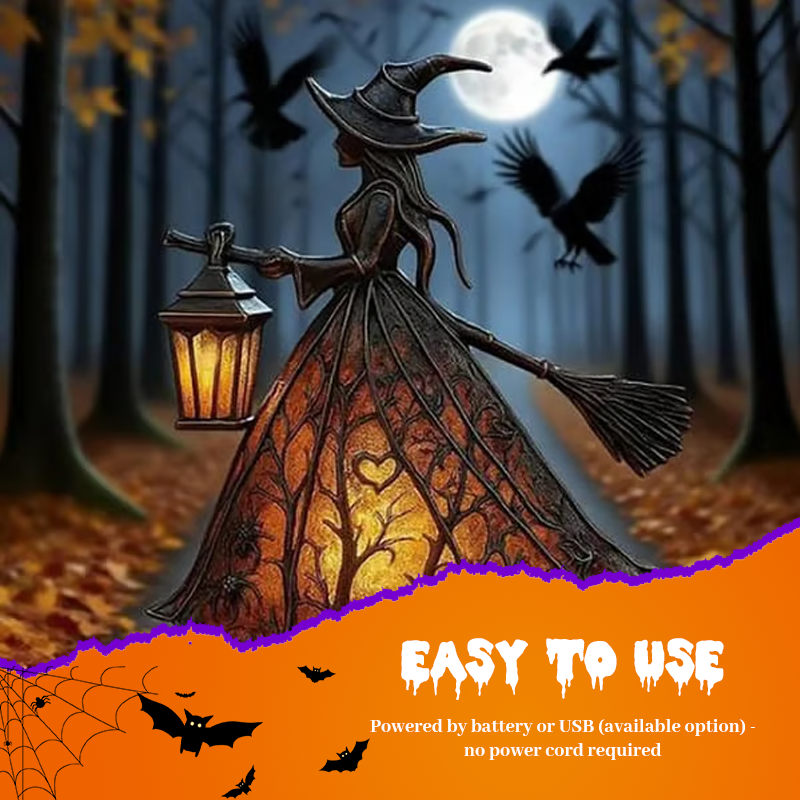 🕯 Gotisk glöd för spökliga nätter🌙Halloween Häxlampa