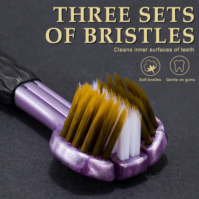 🦷 Tresidig tandborste med mjuka bors