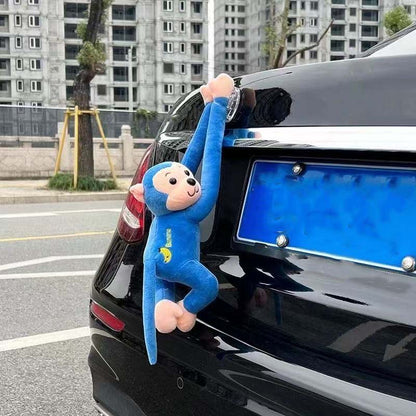 🐒 Kreativ bilhängare med långarmad apa – rolig och iögonfallande