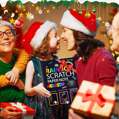 🌈Svart Färgglatt Skrapapper