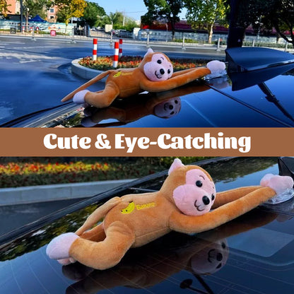 🐒 Kreativ bilhängare med långarmad apa – rolig och iögonfallande