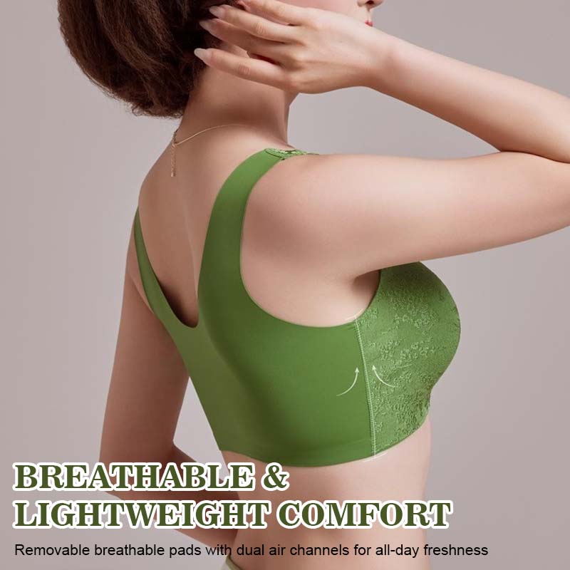 🌹Sista dagen ❤️ Köp 1 få 2 gratis🌹Bekväm sömlös BH utan bygel med framfäste