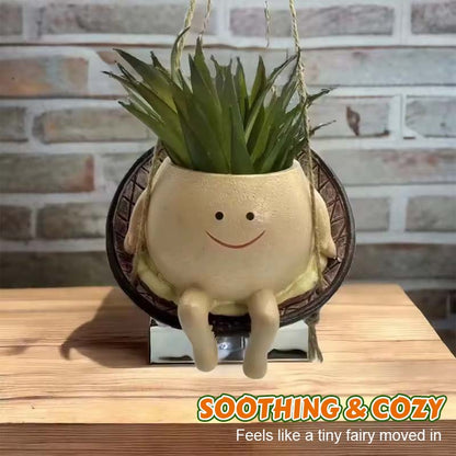 🌼 Bedårande design · Full av helande vibbar🍊Söt svängbar blomkruka för suckulente