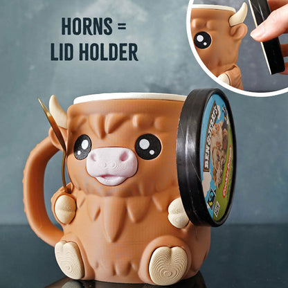 🐮Ferdinand Highland Cow Ice Cream Pint Holder
