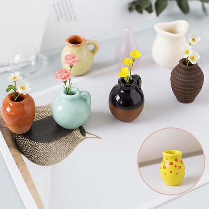 🌼 Keramiska minivaser som kylskåpsmagneter