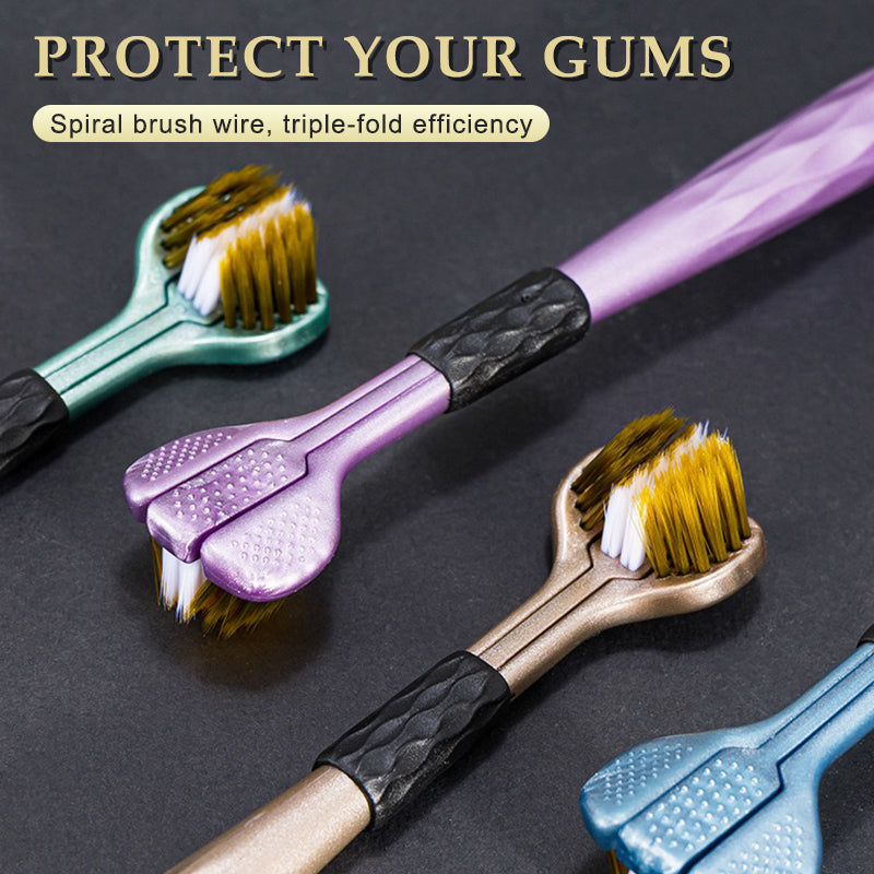 🦷 Tresidig tandborste med mjuka bors