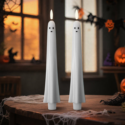 🎃👻 Fjärrstyrt spökljus med 3D-flammande veke 👻🎃