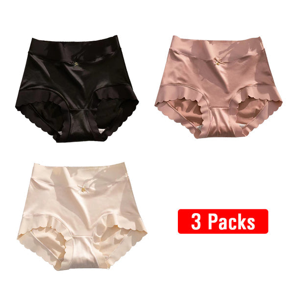 💖Storlek: 40-100 kg✨🎁Köp 1 få 2 (3-pack) 🎁Premium satin antibakteriell Ice Silk fuktabsorberande trosor